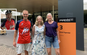 Schaatscongres deelnemers Bernard, Jan, Carin en Marinda