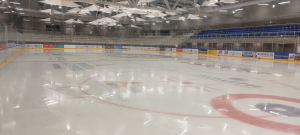 De ijshal, zaterdag vlak voor de training